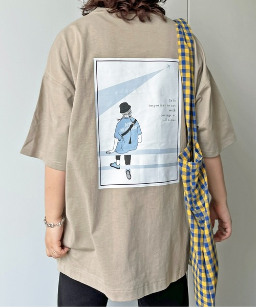 CPCM（シーピーシーエム）の「バックイラストプリントT（Tシャツ/カットソー・メンズ・ベージュ/ブラック/ホワイト系その他/オフホワイト・LARGE/MEDIUM）」の4枚目の写真