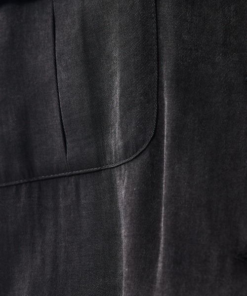 CHIC STYLE（シックスタイル）の「＜大きいサイズ＞アウトポケットシャツ シックスタイル（シャツ/ブラウス・レディース・グレー/ブラック・L/LL/3L/4L/5L）」の5枚目の写真