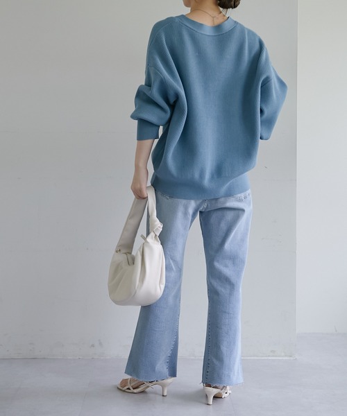 COLLAGE GALLARDAGALANTE（コラージュガリャルダガランテ）の「コンチョ釦カーデ（カーディガン/ボレロ・レディース・ブルー/ブラック/ベージュ・FREE）」の22枚目の写真