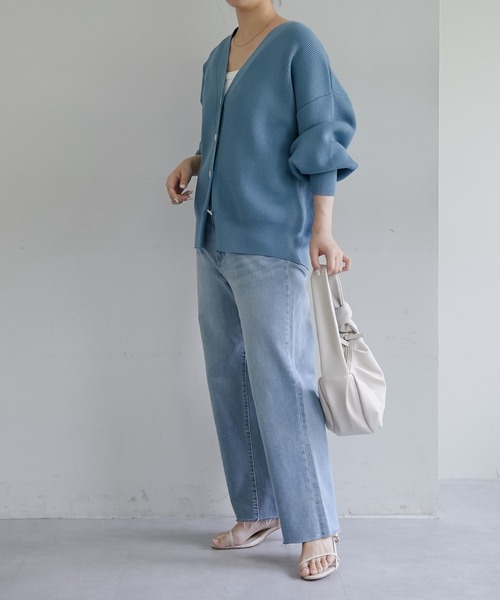 COLLAGE GALLARDAGALANTE（コラージュガリャルダガランテ）の「コンチョ釦カーデ（カーディガン/ボレロ・レディース・ブルー/ブラック/ベージュ・FREE）」の6枚目の写真