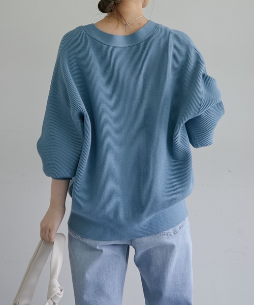 COLLAGE GALLARDAGALANTE（コラージュガリャルダガランテ）の「コンチョ釦カーデ（カーディガン/ボレロ・レディース・ブルー/ブラック/ベージュ・FREE）」の17枚目の写真