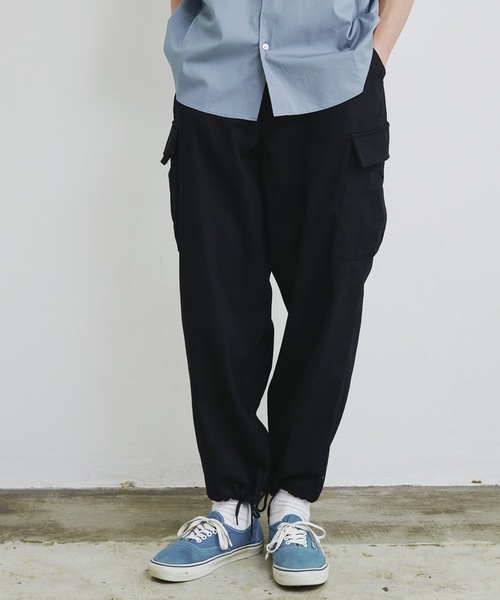 Magine（マージン）の「【SELECT】IR:コットン ツイル ワイド カーゴパンツ（カーゴパンツ・メンズ・ブラック/カーキ/ベージュ・M/L/XL）」の5枚目の写真