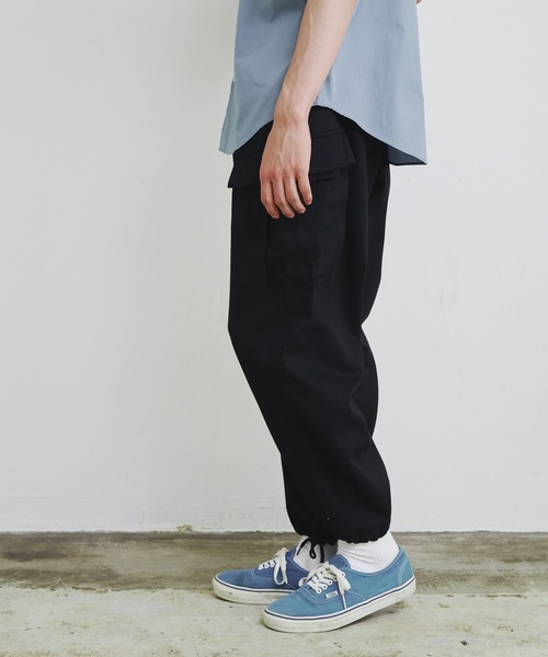 Magine（マージン）の「【SELECT】IR:コットン ツイル ワイド カーゴパンツ（カーゴパンツ・メンズ・ブラック/カーキ/ベージュ・M/L/XL）」の7枚目の写真