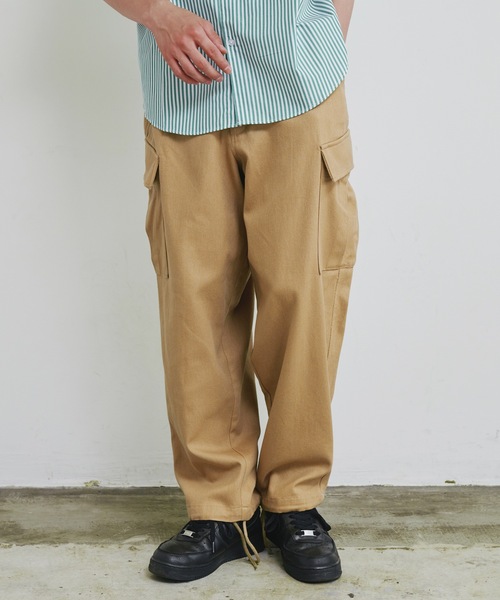 Magine（マージン）の「【SELECT】IR:コットン ツイル ワイド カーゴパンツ（カーゴパンツ・メンズ・ブラック/カーキ/ベージュ・M/L/XL）」の8枚目の写真