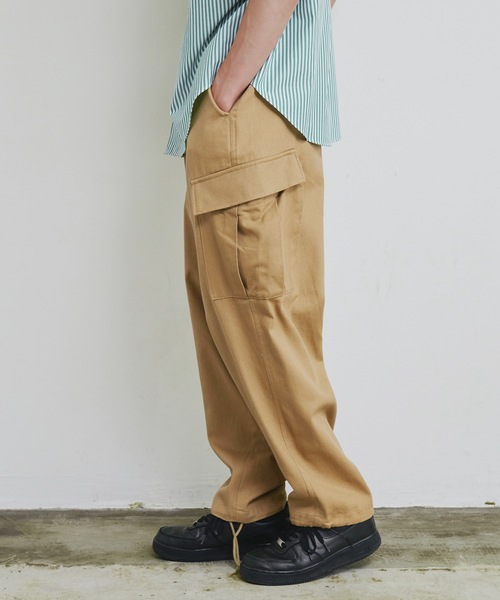 Magine（マージン）の「【SELECT】IR:コットン ツイル ワイド カーゴパンツ（カーゴパンツ・メンズ・ブラック/カーキ/ベージュ・M/L/XL）」の10枚目の写真