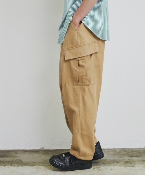 Magine（マージン）の「【SELECT】IR:コットン ツイル ワイド カーゴパンツ（カーゴパンツ・メンズ・ブラック/カーキ/ベージュ・M/L/XL）」の11枚目の写真