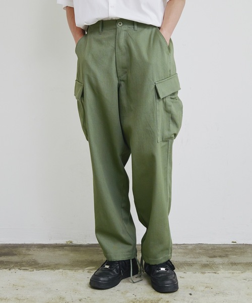 Magine（マージン）の「【SELECT】IR:コットン ツイル ワイド カーゴパンツ（カーゴパンツ・メンズ・ブラック/カーキ/ベージュ・M/L/XL）」の12枚目の写真