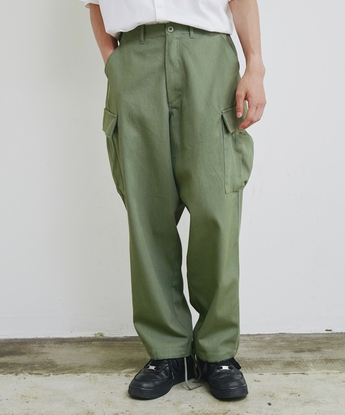 Magine（マージン）の「【SELECT】IR:コットン ツイル ワイド カーゴパンツ（カーゴパンツ・メンズ・ブラック/カーキ/ベージュ・M/L/XL）」の13枚目の写真