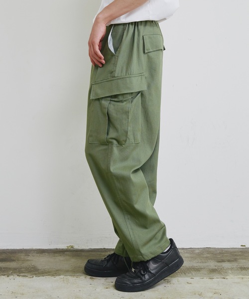 Magine（マージン）の「【SELECT】IR:コットン ツイル ワイド カーゴパンツ（カーゴパンツ・メンズ・ブラック/カーキ/ベージュ・M/L/XL）」の15枚目の写真