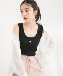 VIS | 【洗える】フロントロゴ刺繍タンクトップ(タンクトップ)