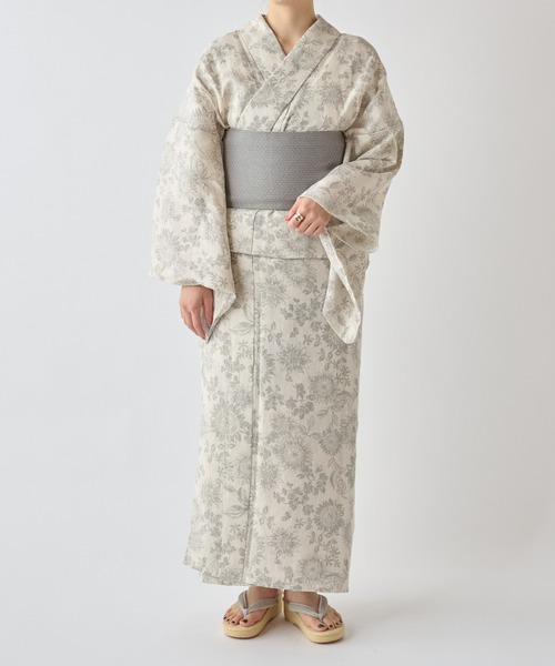 BEARDSLEY(ビアズリー)の「浴衣・マンガン絣ヒマワリ(その他小物・レディース・シルバー・FREE)」の13枚目の写真