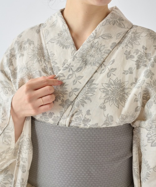 BEARDSLEY(ビアズリー)の「浴衣・マンガン絣ヒマワリ(その他小物・レディース・シルバー・FREE)」の14枚目の写真