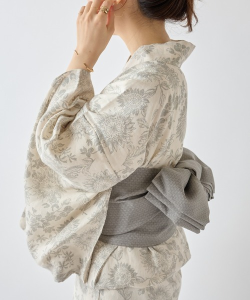 BEARDSLEY(ビアズリー)の「浴衣・マンガン絣ヒマワリ(その他小物・レディース・シルバー・FREE)」の19枚目の写真