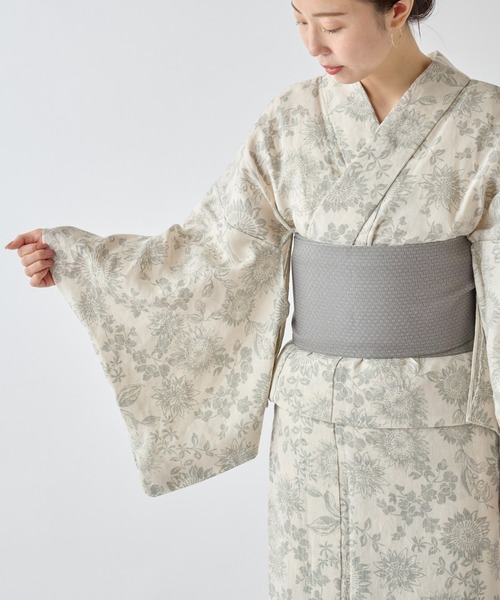 BEARDSLEY(ビアズリー)の「浴衣・マンガン絣ヒマワリ(その他小物・レディース・シルバー・FREE)」の12枚目の写真