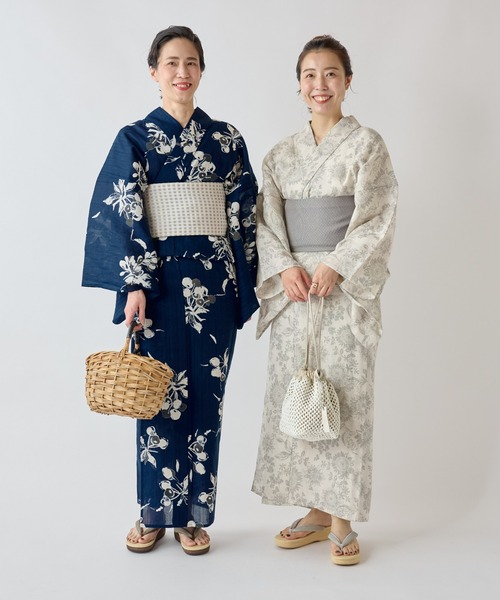 BEARDSLEY(ビアズリー)の「浴衣・マンガン絣ヒマワリ(その他小物・レディース・シルバー・FREE)」の3枚目の写真