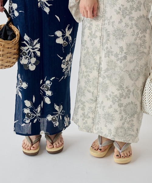 BEARDSLEY(ビアズリー)の「浴衣・マンガン絣ヒマワリ(その他小物・レディース・シルバー・FREE)」の17枚目の写真