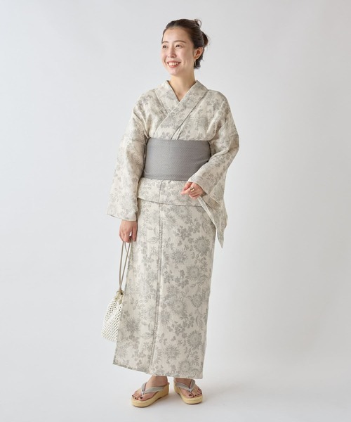 BEARDSLEY(ビアズリー)の「浴衣・マンガン絣ヒマワリ(その他小物・レディース・シルバー・FREE)」の4枚目の写真