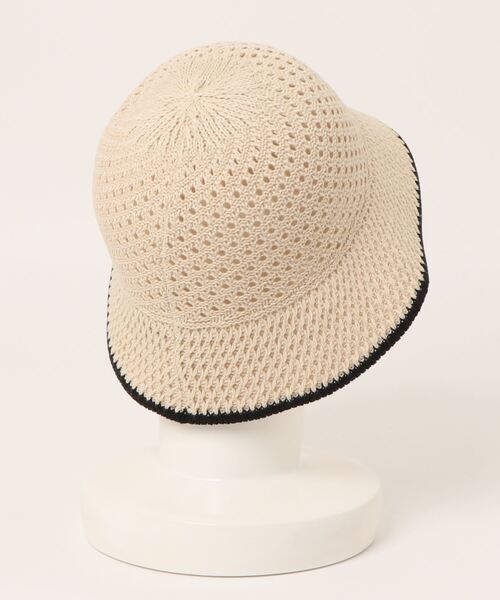 LOWRYS FARM（ローリーズファーム）の「ラインサーモＨＡＴ　963909（ハット・レディース・ベージュ/アイボリー/ブラック・FREE）」の4枚目の写真