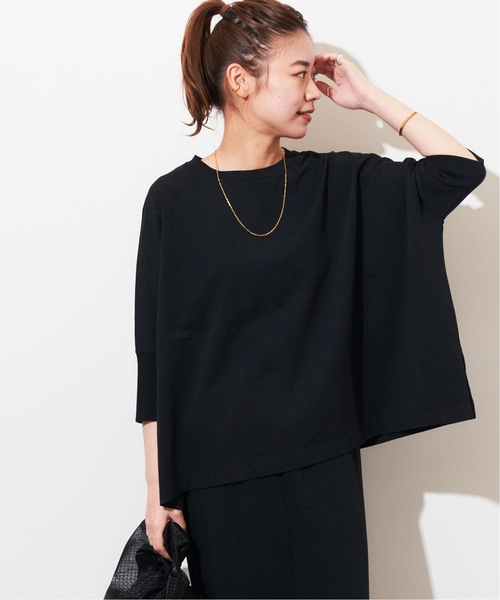 JOURNAL STANDARD relume(ジャーナルスタンダード レリューム)の「《追加4》MVSコットンワイドプルオーバー(Tシャツ/カットソー・レディース・グレー/ブラック・FREE)」の2枚目の写真