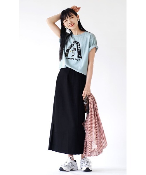e-zakkamania stores(イーザッカマニアストアーズ)の「アメリカンコットン ヴィンテージ Tシャツ(Tシャツ/カットソー・レディース・イエロー/モカ/グリーン/ライトブルー/ライラック・M)」の6枚目の写真