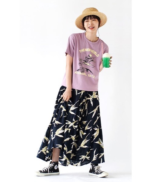 e-zakkamania stores(イーザッカマニアストアーズ)の「アメリカンコットン ヴィンテージ Tシャツ(Tシャツ/カットソー・レディース・イエロー/モカ/グリーン/ライトブルー/ライラック・M)」の19枚目の写真