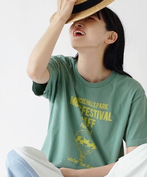 e-zakkamania stores(イーザッカマニアストアーズ)の「アメリカンコットン ヴィンテージ Tシャツ(Tシャツ/カットソー・レディース・イエロー/モカ/グリーン/ライトブルー/ライラック・M)」の22枚目の写真