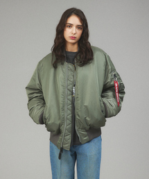 【ALPHA INDUSTRIES アルファ インダストリーズ】 MA-1 CORE SPEC/エムエーワン コアスペック USモデル フライト ジャケット ナイロン 中綿 オーバーサイズ