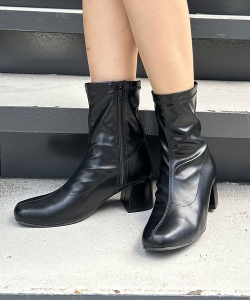 INGNI（イング）の「ストレッチミドルブーツ（ブーツ・レディース・アイボリー/ブラック・L/M）」の10枚目の写真