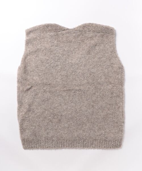 LIAN（リアン）の「ウールシャギーニットベスト（ベスト・レディース・モカ/チャコールグレー/ライトグレー・FREE）」の4枚目の写真