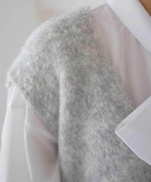 LIAN（リアン）の「ウールシャギーニットベスト（ベスト・レディース・モカ/チャコールグレー/ライトグレー・FREE）」の15枚目の写真