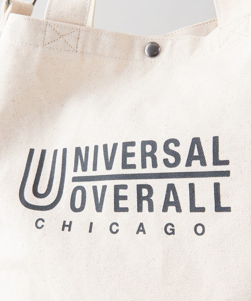 UNIVERSAL OVERALL(ユニバーサルオーバーオール)の「【UNIVERSALOVERALL/ユニバーサルオーバーオール】コットン 2WAY トートバッグ ショルダーバッグ ブランドロゴ(トートバッグ・メンズ・ホワイト系その他/ブラック/ホワイト/ブラック系その他・FREE)」の5枚目の写真