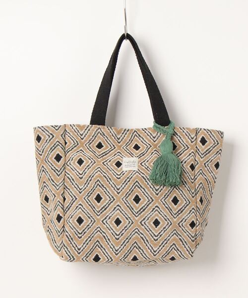 salle de bal（サルデバル）の「Craft India / クラフト インディア ハンドバッグ ランチバッグ bag M FRH（ハンドバッグ・レディース・ブラック/ナチュラル/ブラック系その他/グレー/ブルー/ネイビー/ベージュ・M）」の5枚目の写真