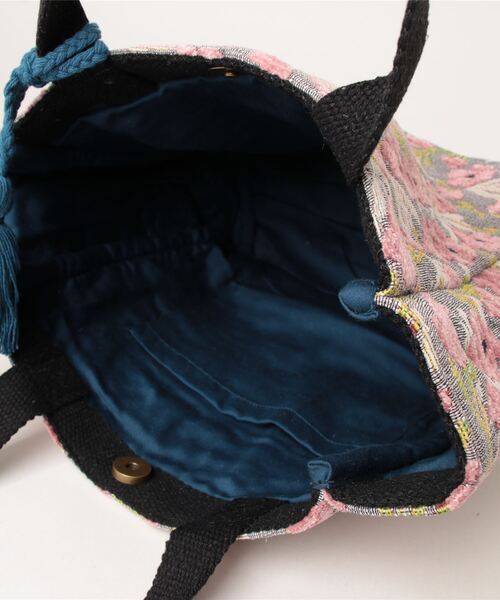 salle de bal（サルデバル）の「Craft India / クラフト インディア ハンドバッグ ランチバッグ bag M FRH（ハンドバッグ・レディース・ブラック/ナチュラル/ブラック系その他/グレー/ブルー/ネイビー/ベージュ・M）」の10枚目の写真