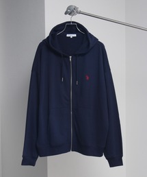 U.S. POLO ASSN.（ユーエスポロアッスン）の「【U.S. POLO ASSN./ユーエスポロアッスン】ワンポイントポニー刺繍 裏毛 ビッグシルエットフルジップパーカー（パーカー）」