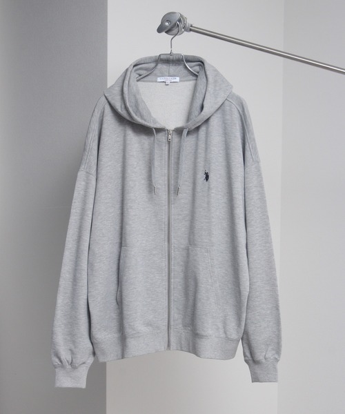 U.S. POLO ASSN.(ユーエスポロアッスン)の「【U.S. POLO ASSN./ユーエスポロアッスン】ワンポイントポニー刺繍 裏毛 ビッグシルエットフルジップパーカー(パーカー・メンズ・ネイビー/アッシュグレー/ブラック・L/M/LL)」の6枚目の写真