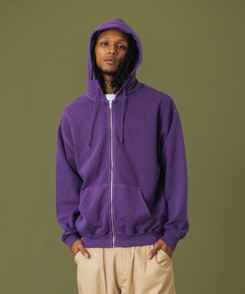 パーカー・フーディ XLARGE PIGMENT DYED EMBOSS LOGO ZIP HOODED SWEAT PIGMENT DYED EMBOSS LOGO ZIP HOODED SWEAT – calif（カリフ