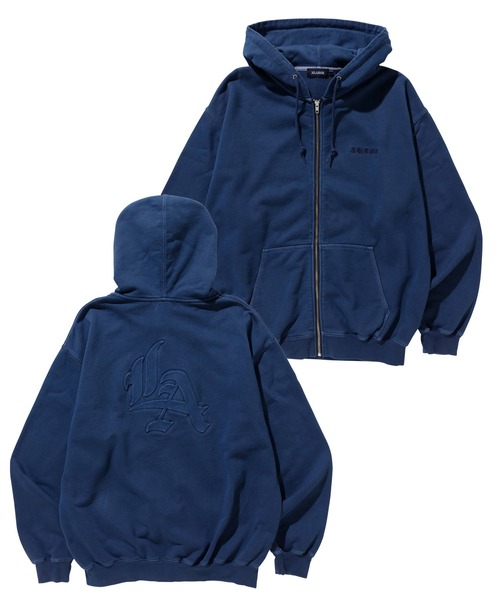 XLARGE（エクストララージ）の「PIGMENT DYED EMBOSS LOGO ZIP HOODED