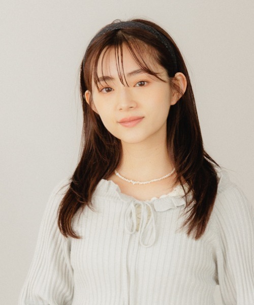 flower（フラワー）の「ツイードカチューシャ（カチューシャ・レディース・ブラック/ベージュ・FREE）」の3枚目の写真