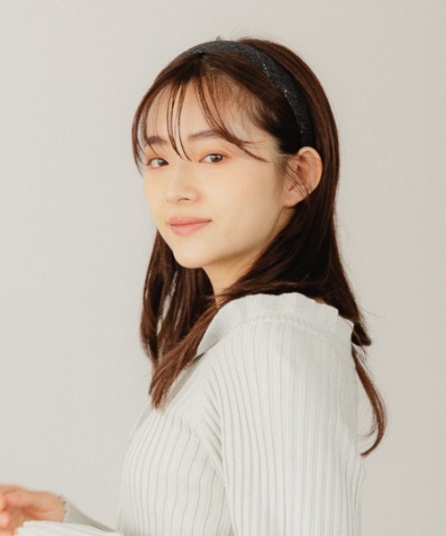 flower（フラワー）の「ツイードカチューシャ（カチューシャ・レディース・ブラック/ベージュ・FREE）」の4枚目の写真