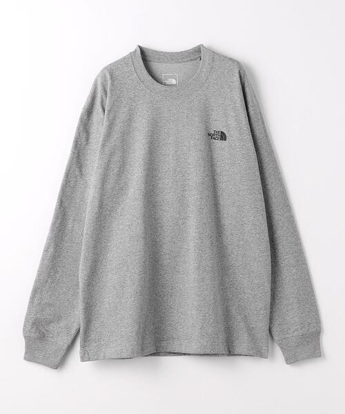 THE NORTH FACE(ザノースフェイス)の「<THE NORTH FACE> バック スクエア ロゴ ロングスリーブ Tシャツ(Tシャツ/カットソー・メンズ・ホワイト/ブラック/グレー・XL/L/M)」の4枚目の写真