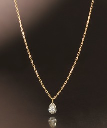 anq. | 「anq.」K18・ティアドロップ 0.12ctダイヤモンド ネックレス(ネックレス)