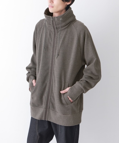 osharewalker（オシャレウォーカー）の「【廃盤】『裏起毛ボリュームネックパーカー』（パーカー・レディース・モカ/杢グレー/グリーン/ブラック・1/2）」の3枚目の写真