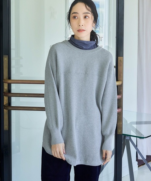 studio CLIP（スタディオクリップ）の「【玄長なおこさんコラボ/3シーズンニット】洗える着回し軽ニット（ニット/セーター・レディース・レッド/ブラック/その他7/アイボリー/グレー・FREE）」の14枚目の写真