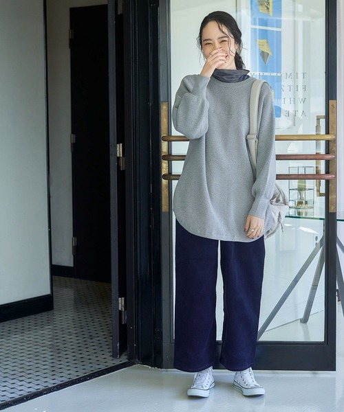 studio CLIP（スタディオクリップ）の「【玄長なおこさんコラボ/3シーズンニット】洗える着回し軽ニット（ニット/セーター・レディース・レッド/ブラック/その他7/アイボリー/グレー・FREE）」の13枚目の写真