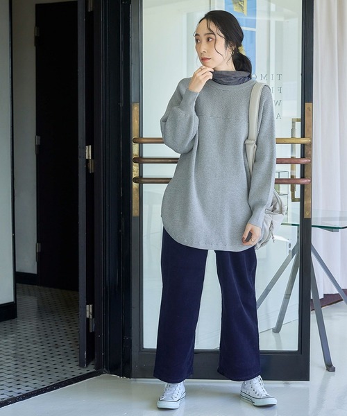 studio CLIP（スタディオクリップ）の「【玄長なおこさんコラボ/3シーズンニット】洗える着回し軽ニット（ニット/セーター・レディース・レッド/ブラック/その他7/アイボリー/グレー・FREE）」の11枚目の写真