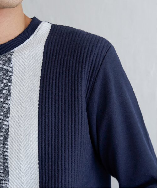 ikka（イッカ）の「ブロックスジャガードクルーネック（スウェット・メンズ・ネイビー/ホワイト/グリーン/ワイン・XL/L/M/S）」の13枚目の写真