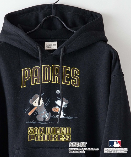 新品【MLB ×PEANUTS】別注コラボ　スヌーピー　フーディーパーカー　XL MLB パーカー 「MLB ×PEANUTS」別注コラボ 裏起毛 フーディー