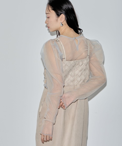 ELLEgirl(エルガール)の「配色ダブルチュールパフスリーブトップス【ELLEgirl/エル ガール】(シャツ/ブラウス・レディース・シャーベット/グレー/ライトピンク/ダークラベンダー・FREE)」の17枚目の写真