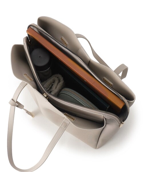 OPAQUE.CLIP（オペークドットクリップ）の「◆【A4収納可】3層トートバッグ/通勤・セレモニー対応（トートバッグ・レディース・ベージュ/グレー/ブラック・00）」の13枚目の写真