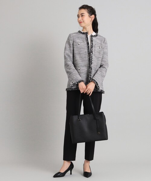 OPAQUE.CLIP（オペークドットクリップ）の「◆【A4収納可】3層トートバッグ/通勤・セレモニー対応（トートバッグ・レディース・ベージュ/グレー/ブラック・00）」の18枚目の写真